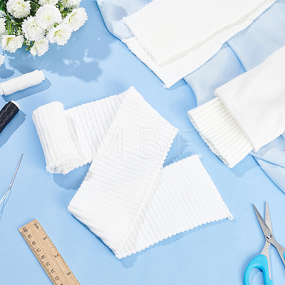 95% Cotton & 5% Spandex Fiber Ribbing Fabric for Cuffs OCOR-WH0082-148B-1