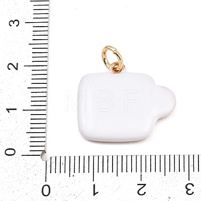 Brass Enamel Pendants ENAM-I087-03D-1