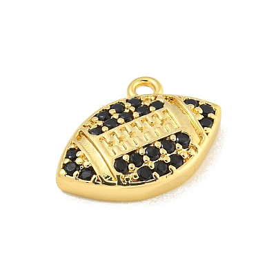 Rack Plating Brass Micro Pave Cubic Zirconia Pendants KK-P277-11G-1