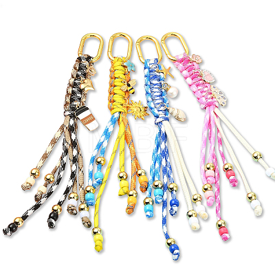 Polyester & Spandex Cord Pendant Decorations HJEW-YW00432-01-1