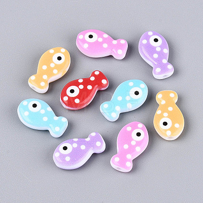 Printed Opaque Acrylic Beads SACR-T017-81M-1