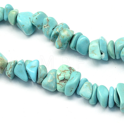 Synthetic Green Turquoise Stone Bead Strands G-R192-B23-1-1