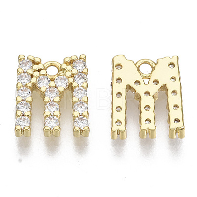 Brass Micro Pave Cubic Zirconia Charms X-KK-T060-05-M-G-NF-1