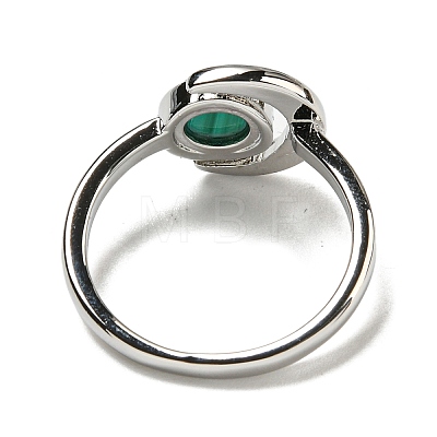 Natural Malachite Adjustable Rings RJEW-K269-09P-07-1