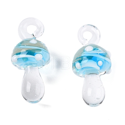 Handmade Lampwork Pendants LAMP-T021-14B-1