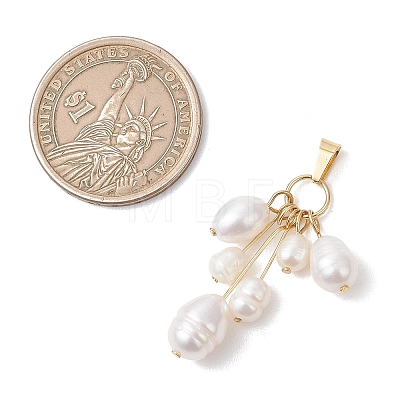 Natural Cultured Freshwater Pearl Pendants PALLOY-JF05150-1