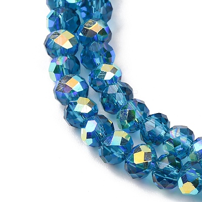Electroplate Transparent Glass Beads Strands EGLA-A046-01A-10-1