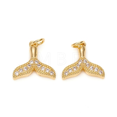 Brass Micro Pave Cubic Zirconia Charms ZIRC-G167-01G-1