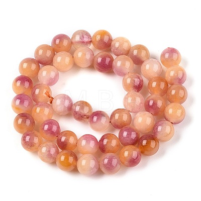 Dyed Natural White Jade Beads Strands G-T138-8mm-210-31-1