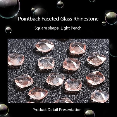 Pointed Back K9 Glass Rhinestone Cabochons RGLA-OC0001-40D-1