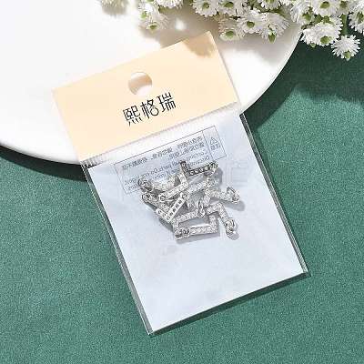 SHEGRACE Brass Micro Pave Clear Cubic Zirconia Pendants XGRQ29646-394P-L-1