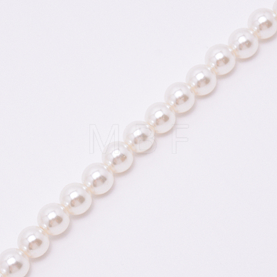 White Acrylic Round Beads Bag Handles FIND-TAC0006-23C-02-1