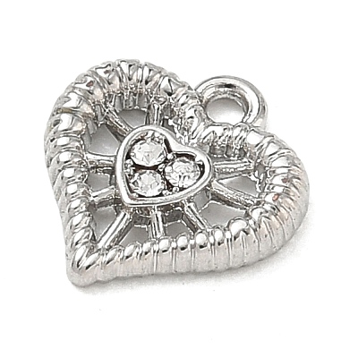 Alloy with Crystal Rhinestone Charms AL-CBA7C55-01P-1