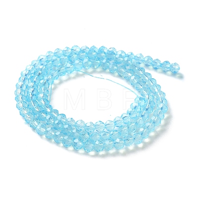 Baking Painted Transparent Glass Beads Strands DGLA-A034-J4MM-D08-1