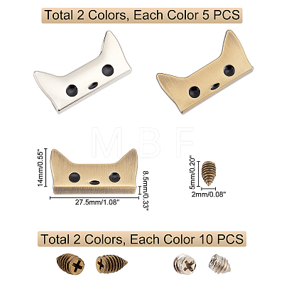   2 Bags 2 Colors Alloy Enamel Corner Protector DIY-PH0006-63-1