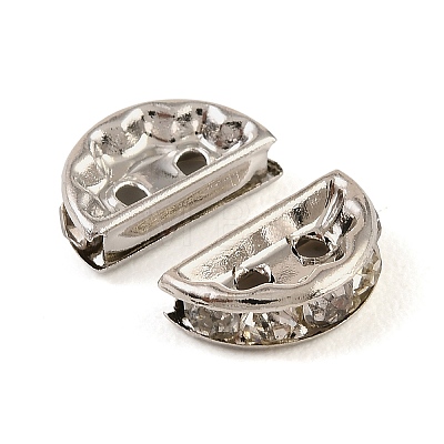 Brass Crystal Rhinestone Spacer Bars RB-T019-02A-P-1