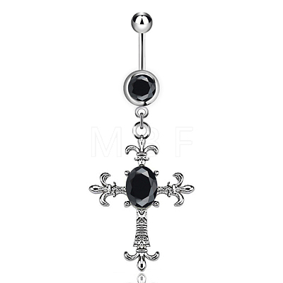 Cross Alloy Body Jewelry RELI-PW0001-066C-1