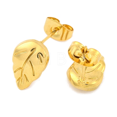 Ion Plating(IP) 304 Stainless Steel Stud Earrings EJEW-H013-21G-1