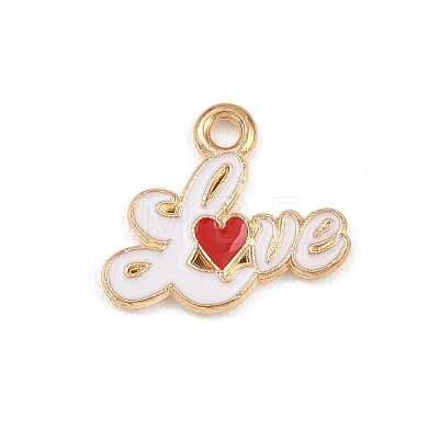 Valentine's Day Alloy Enamel Pendants ENAM-I084-01KCG-26-1