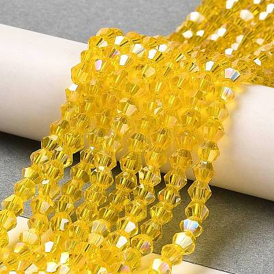 Transparent Electroplate Glass Beads Strands EGLA-A039-T3mm-B22-1