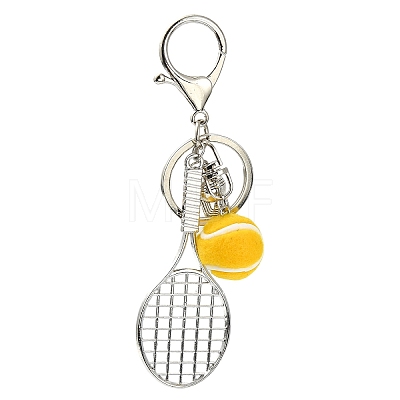 Alloy & Cloth Fabric Pendant Keychains KEYC-YW00298-1