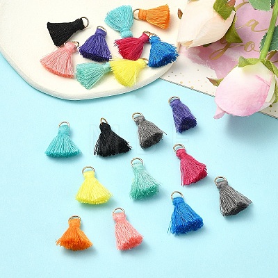 20Pcs 10 Colors Polycotton(Polyester Cotton) Tassel Pendant Decorations FIND-YW0004-57-1