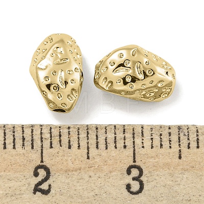 Textured Brass Beads KK-Q820-29G-1
