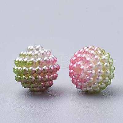 Imitation Pearl Acrylic Beads OACR-T004-10mm-06-1