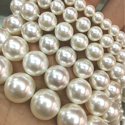 Shell Pearl Beads Strands BSHE-E008-16mm-12-1