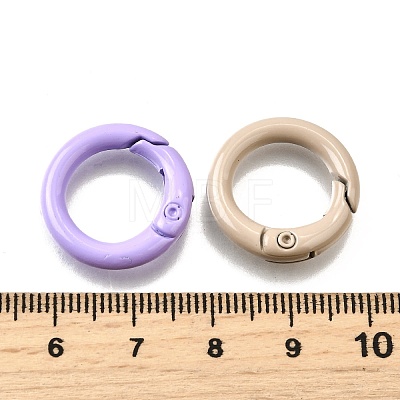 Spray Painted Alloy Spring Gate Rings PALLOY-A022-01A-1