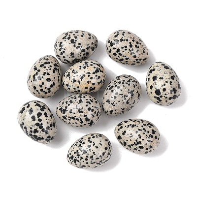 Natural Dalmatian Jasper Egg Stone G-L654-H04-01-1