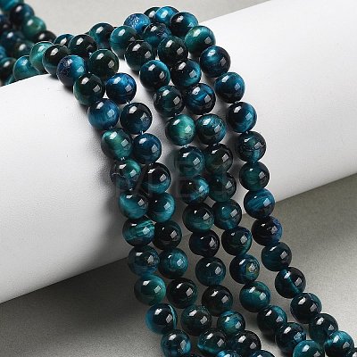 Natural Tiger Eye Beads Strands X-G-B133-A02-6MM-07-1
