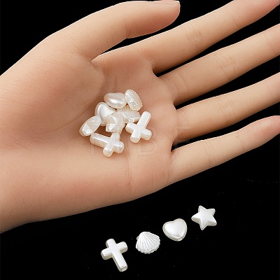ABS Plastic Imitation Pearl Beads OACR-YW0001-76-1