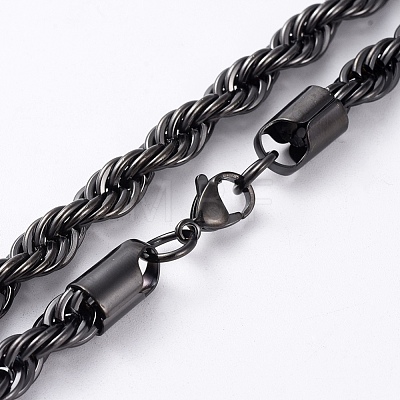 Trendy Men's Chain Necklaces NJEW-L450-08B-1