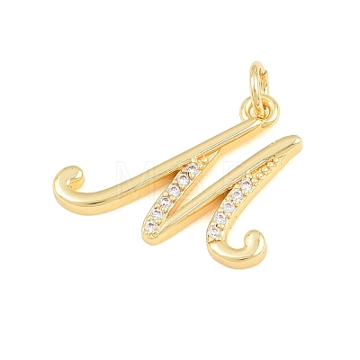 Brass Micro Pave Clear Cubic Zirconia Pendants CU-CBA7939-01M-G-1
