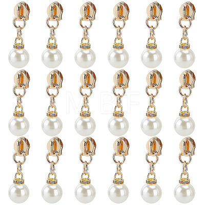 30Pcs Zinc Alloy with Round Resin Replacement Zipper Sliders FIND-CY0002-22G-1