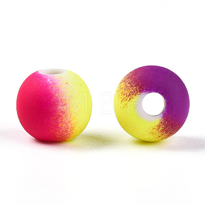 Spray Painted Acrylic Beads ACRP-N003-03-1