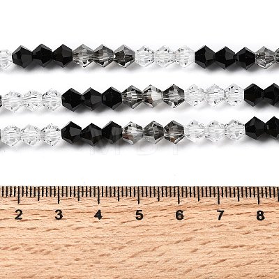 Transparent Gradient Color Glass Beads Strands GLAA-F131-01B-05-1