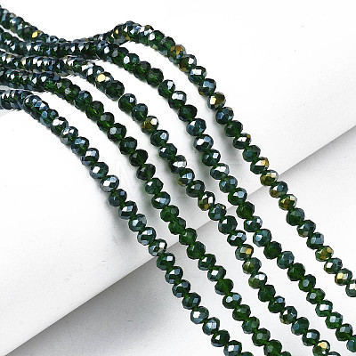 Electroplate Glass Beads Strands EGLA-A034-T1mm-B28-1