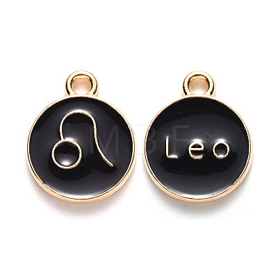 Alloy Enamel Pendants ENAM-S124-01B-08G-1