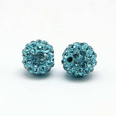 Polymer Clay Rhinestone Beads RB-A053-6mm-03-1