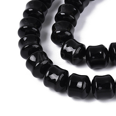 Natural Black Onyx(Dyed & Heated) Beads Strands G-N353-06A-08-1