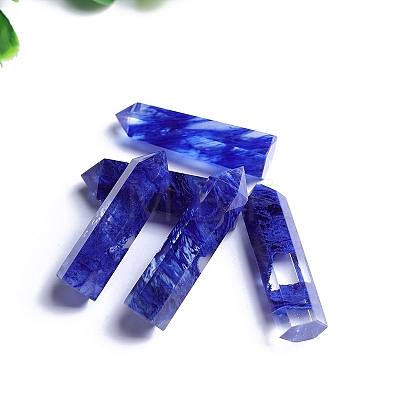 Blue Watermelon Stone Glass Point Tower Wands PW-WG39017-01-1