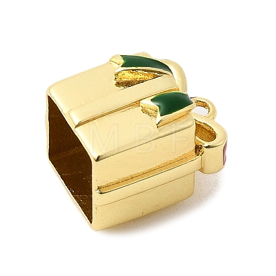 Christmas Brass Enamel Beads KK-L258-02G-02-1
