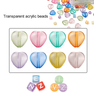 420Pcs Transparent Acrylic Beads TACR-YW0001-53-1