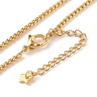 304 Stainless Steel Box Chain Lariat Necklaces Making AJEW-JB00993-1
