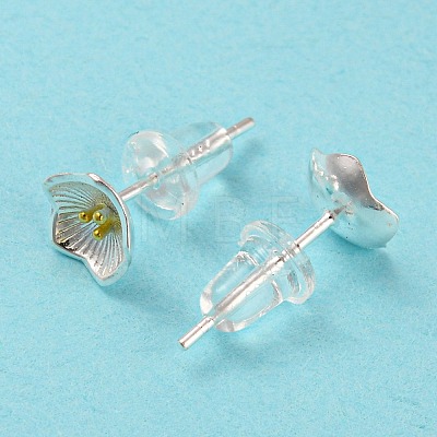 Two Tone 999 Sterling Silver Stud Earrings STER-P052-A05-S-1