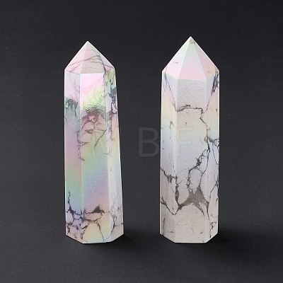 AB Color Plated Natural Howlite Display Decoration G-E137-01B-1