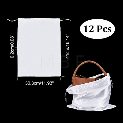 Rectangle Satin Dustproof Bags ABAG-WH0031-35-1