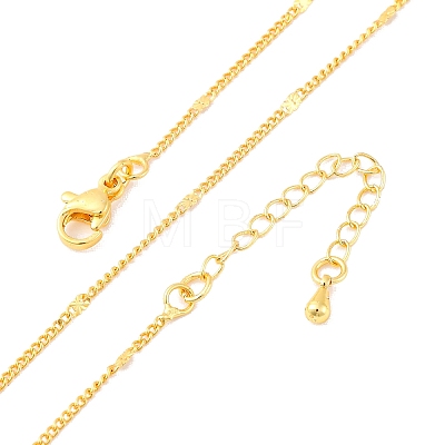 Brass Curb Chains Necklaces for Women NJEW-D302-06G-1